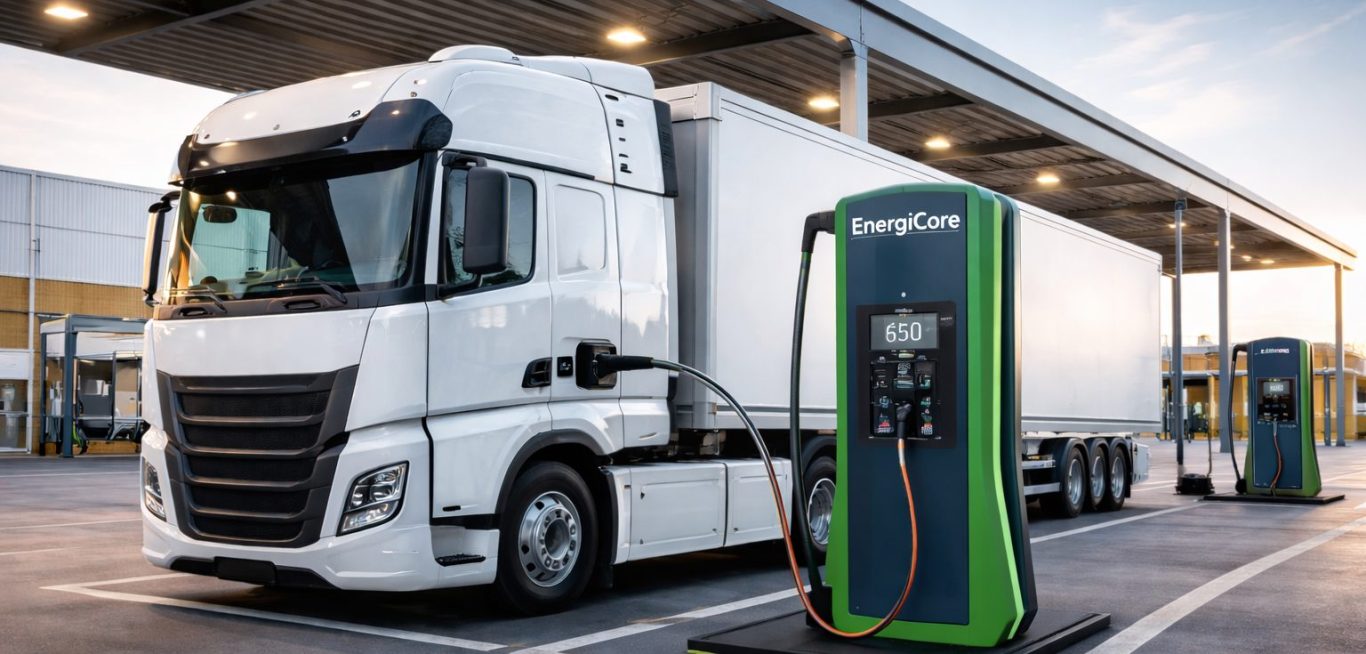 LKW in der Wüste auf einem Parkplatz